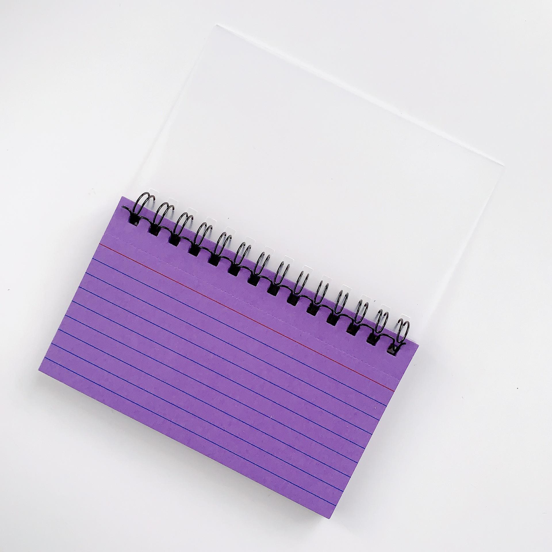 

Minimalist Tearable Index Card Small Notebook with Colored Horizontal Lines