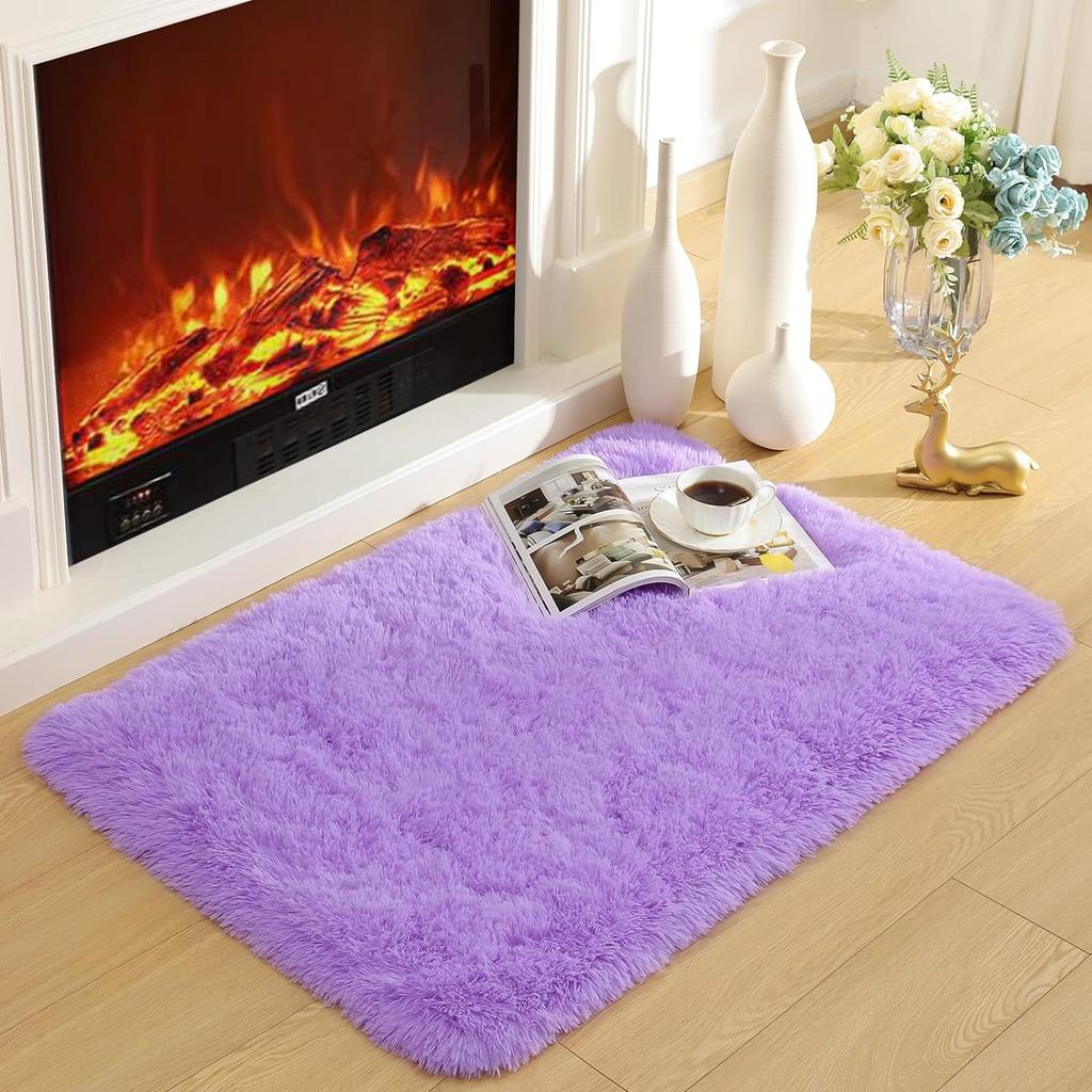 VIKAMA Modern Simple Plush Carpet Solid Color Entrance Door Mat Home Decoration Comfortable And Soft Living Room Bedroom Mat