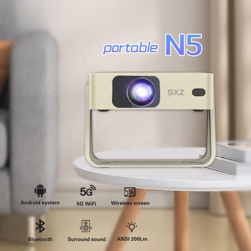 Mini 720P Projector Factory 220ANSI Lumens Wireless WiFi 5G Beamer Movie Home Smart Stand Rotate Projector