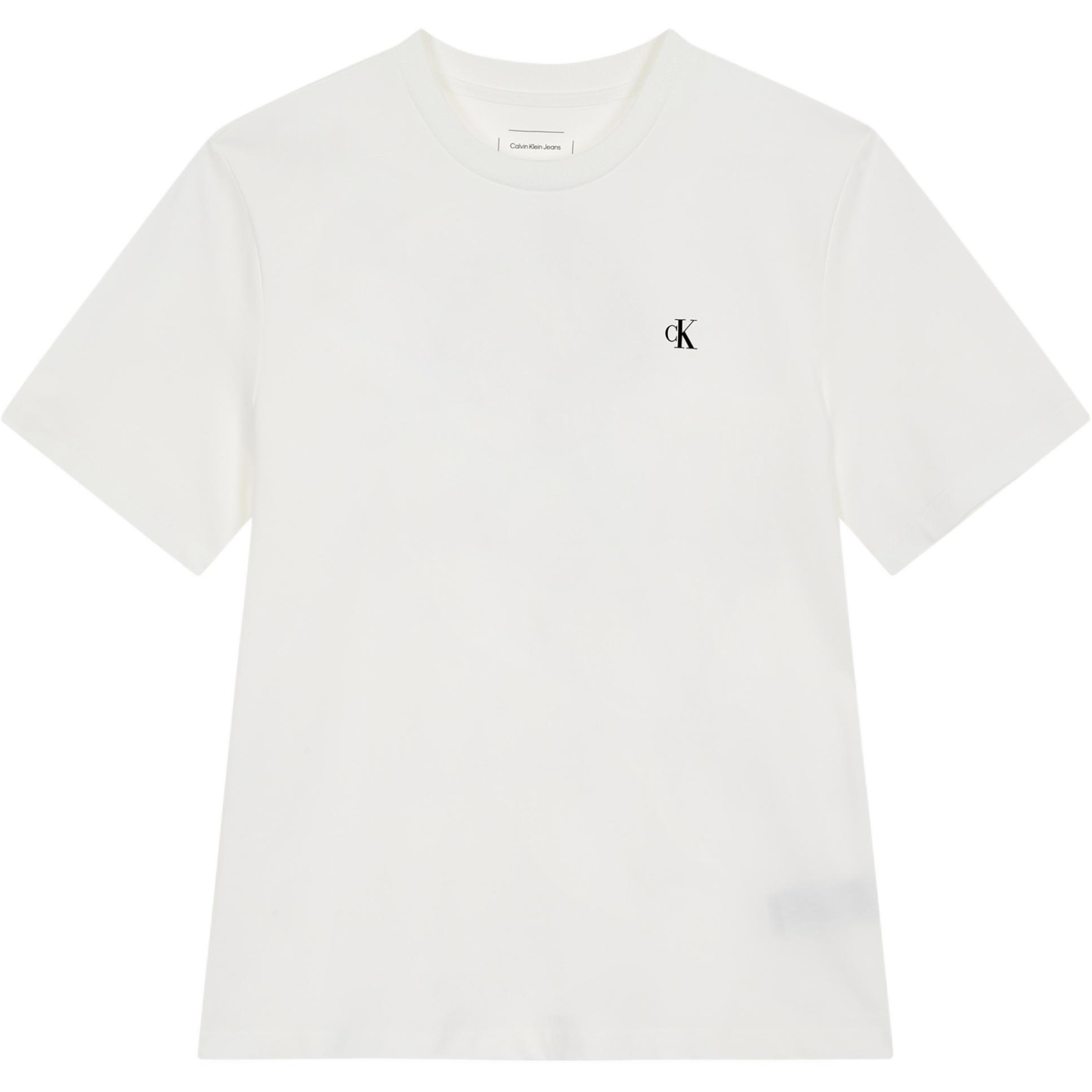 

Calvin Klein Patterned Short Sleeve Round Neck T-Shirt Women tops White J225498-YAF XS