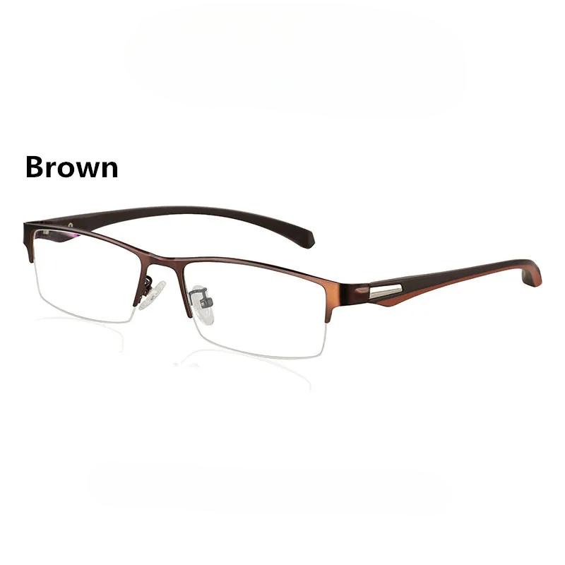 Sun Photochromic Myopia Eyeglasses Optical Men Student Finished Myopia Eyewear Prescription Glasses Frame Half Rim -1.0 -4.0