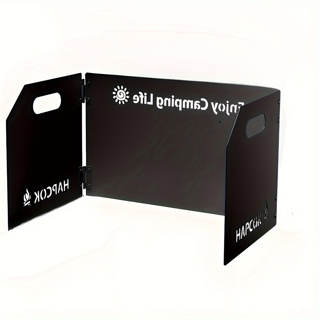 

1 шт. ветрозащита для печи-складная ветрозащита для походной печи, ветрозащита для уличной печи для пикника, для улицы, пикника, приготовления пищи чёрный