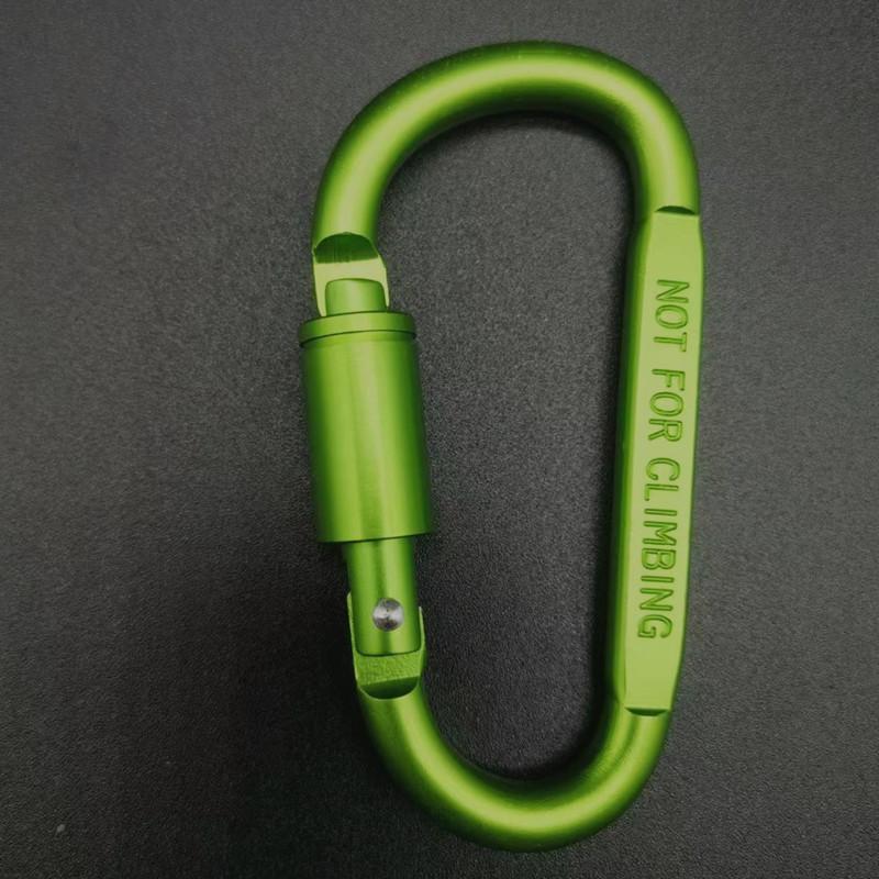 Outdoor Aluminium D-Form Verschlusskarabiner Schlüsselanhänger Rucksackclip Seilhaken für Camping Wanderausrüstung Zubehör