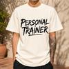 2026 New Pure Cotton Tshirt Fitness Personal Trainer Print Casual Short Sleeve