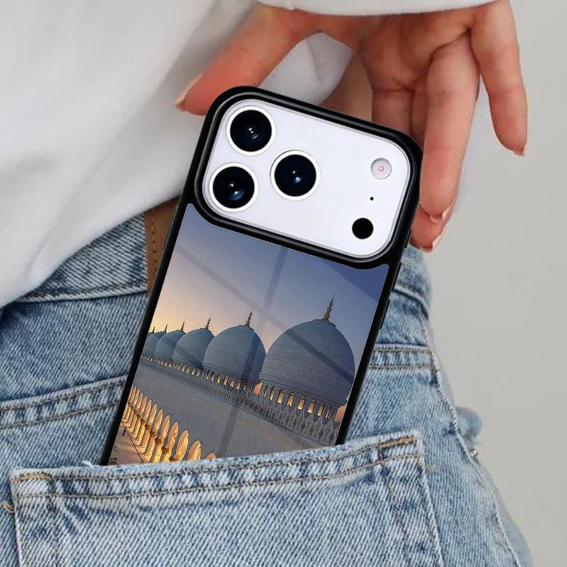 Arabic Muslim Mosque Building Phone Case for iPhone 16e 15 14 13 12 17 Pro Max Plus Air 17pro Cover Coque