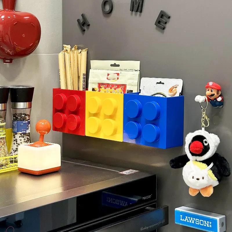 Magnetický úzký kuchyňský držák na fólii na stěnu, box na skladování potravinářské fólie, úložný regál na bok lednice