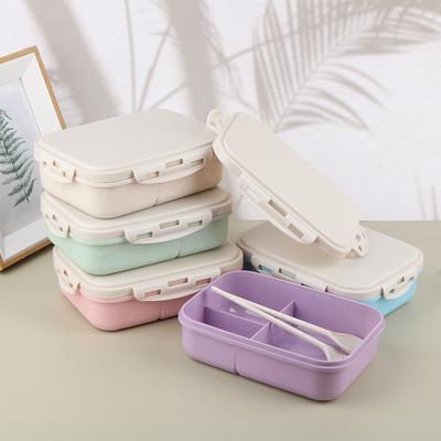 Microwave Lunch Box Wheat Straw Dinnerware Food Storage Container Bento Box
