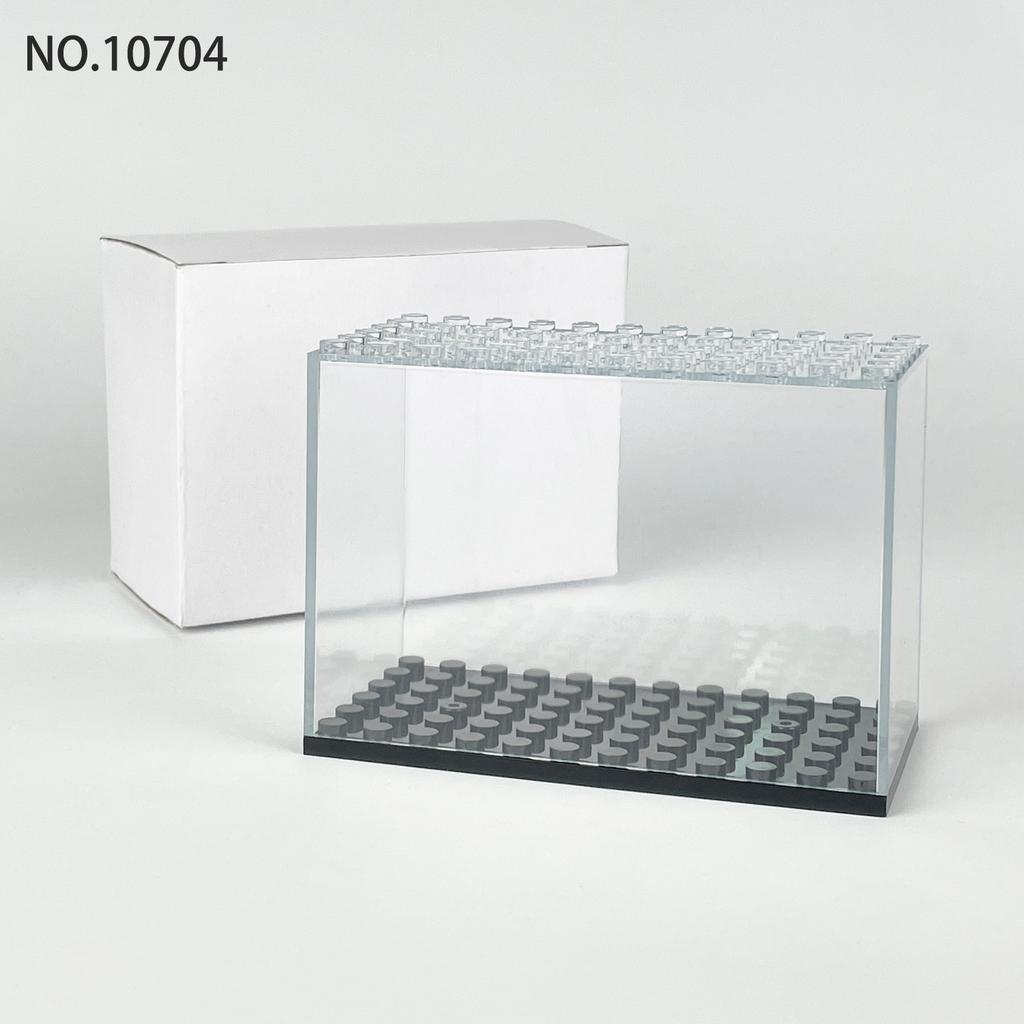 Black Storage Box 10704 Display Box Transparent Parts Children'S Assembled Building Block Toy Figurine