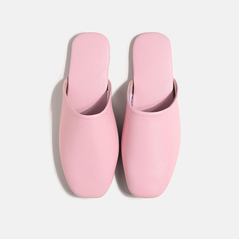 Men's and Women's Lambskin Indoor Slippers - Breathable Leather for Home