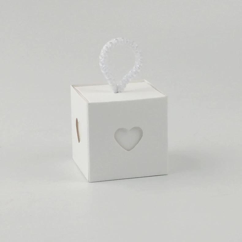 

WTEMPO 20 шт 5,5*5,5*5,5 см в форме сердца, полые коробки из крафт-бумаги, ретро-куб, маленькие подарочные упаковочные коробки 20pcs хаки