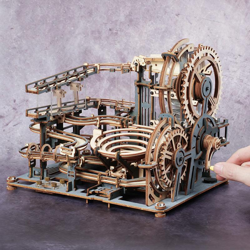 ROBOTIME ROKR 3D Wooden Puzzles for Adults Marble Run Model Building Kit(LGA01 Marble Night City)
