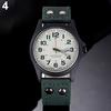 Orologio militare al quarzo sportivo con cinturino in pelle, datario, vintage, classico, da uomo