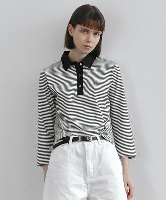 Mario Striped Collar Top (Black)