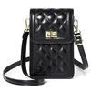 RAKEE Women's Leather Shoulder Bag, Cell Phone Bag, Smartphone Pouch, Crossbody Bag, Wallet Pouch, Stylish Clasp Bag