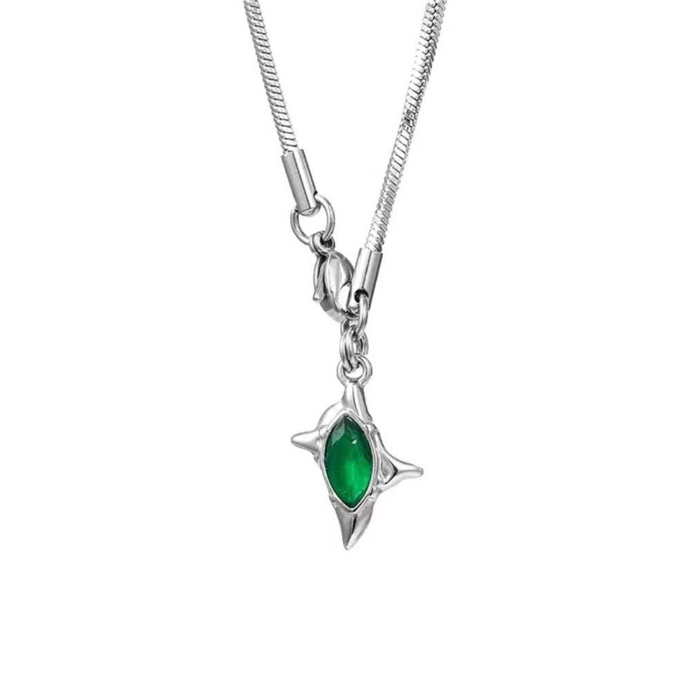 Alloy Cross Starlight Necklaces Cross Star Titanium Steel Clavicle Chains Streetwear Jewelry Cross Pendant Men Boys