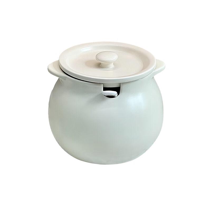 

High-Temperature Ceramic Spice & Lard Jar with Spoon