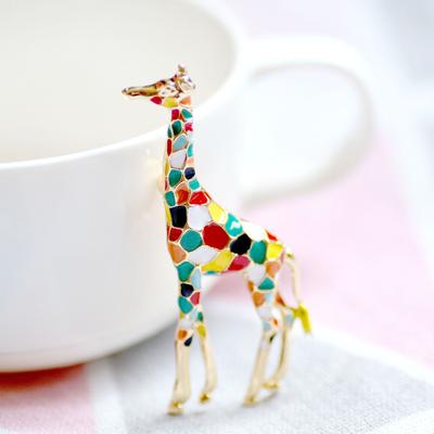 Vintage Brooch Women'S Accessories Corsage Giraffe Cute Men'S Suit Jacket Coat Versatile Korean Fashion Button Pin
