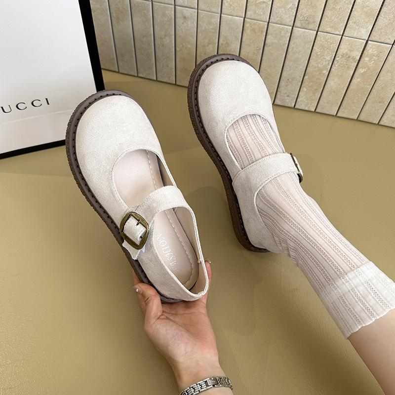 Fashion Retro Woman Shoes Female Footwear Shallow Mouth Soft Clogs Platform Dress New Summer Comfortable Creepers Mary Janes Flock