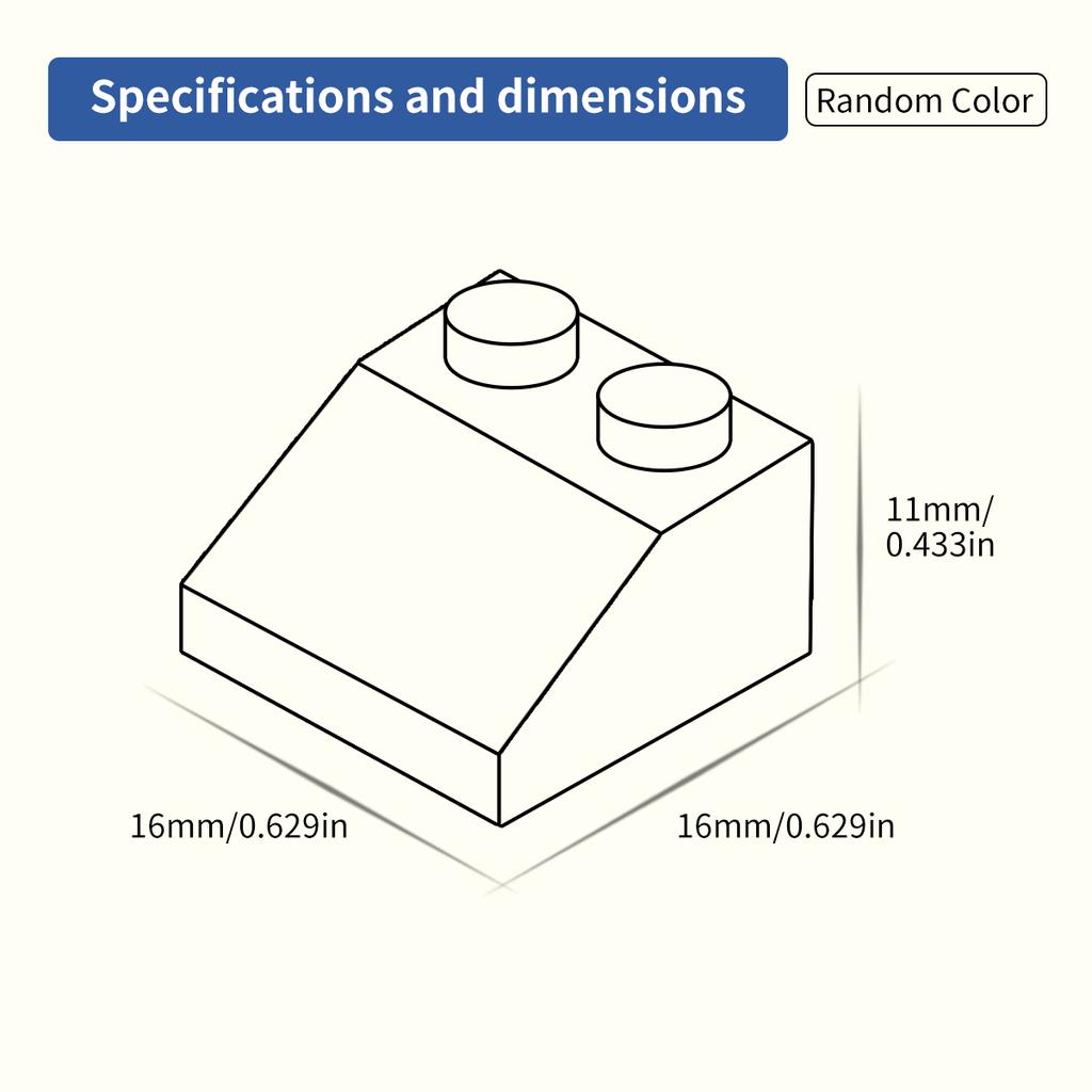 100g 2x2 Bevele brickBuilding Blocks Thick FiguresBricks Dots Educational Creative SizeCompatible With Plastic Toys forChildren