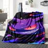1pc Gengar Space Adventure Flannel Blanket,Ultra Soft Warm Plush Throw for Home Bedroom Bed Sofa Cover Camping Picnic Gift Y72430
