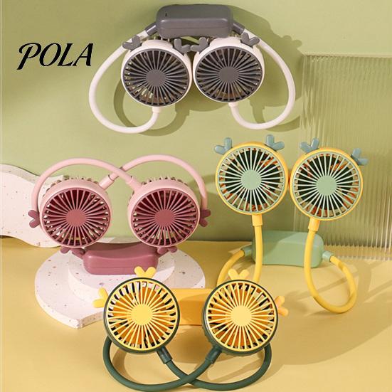 Long-Lasting Battery Life Fan Lazy Hanging Neck USB Rechargeable Portable Personal with 2-Speeds And Cooling 2-speeds Adjustable Hose Quiet