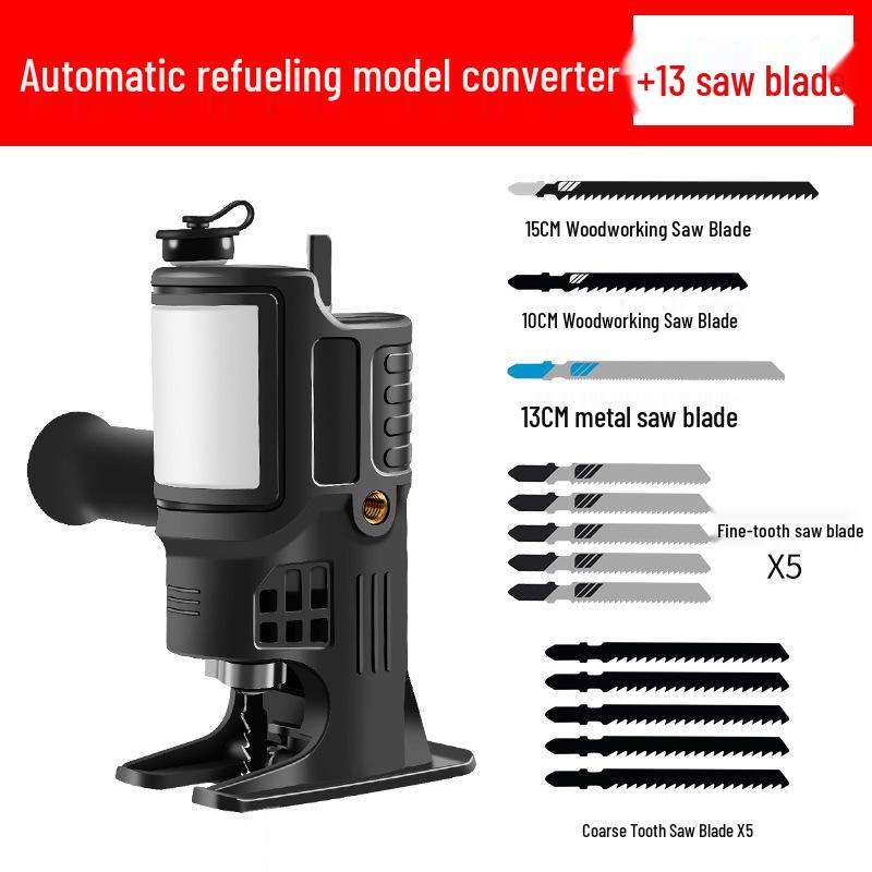 Handheld Jigsaw & Chainsaw Electric Drill Conversion for Woodworking