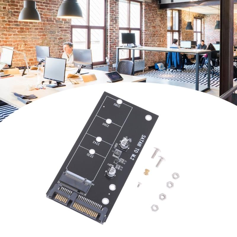 Convenient M.2 To SATA3 Adapters Card Highly Efficiency SATA M.2 SSD Convert Adapters Card Experience Fast Performances