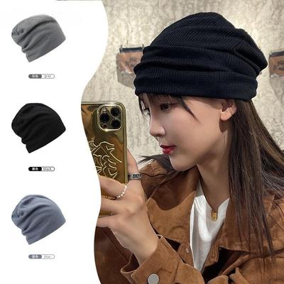 The Same Confinement Stacking Hat, Thin Couple Knitted Hat, Women's Bag Head Pullover Hat, Women's Cold Hat