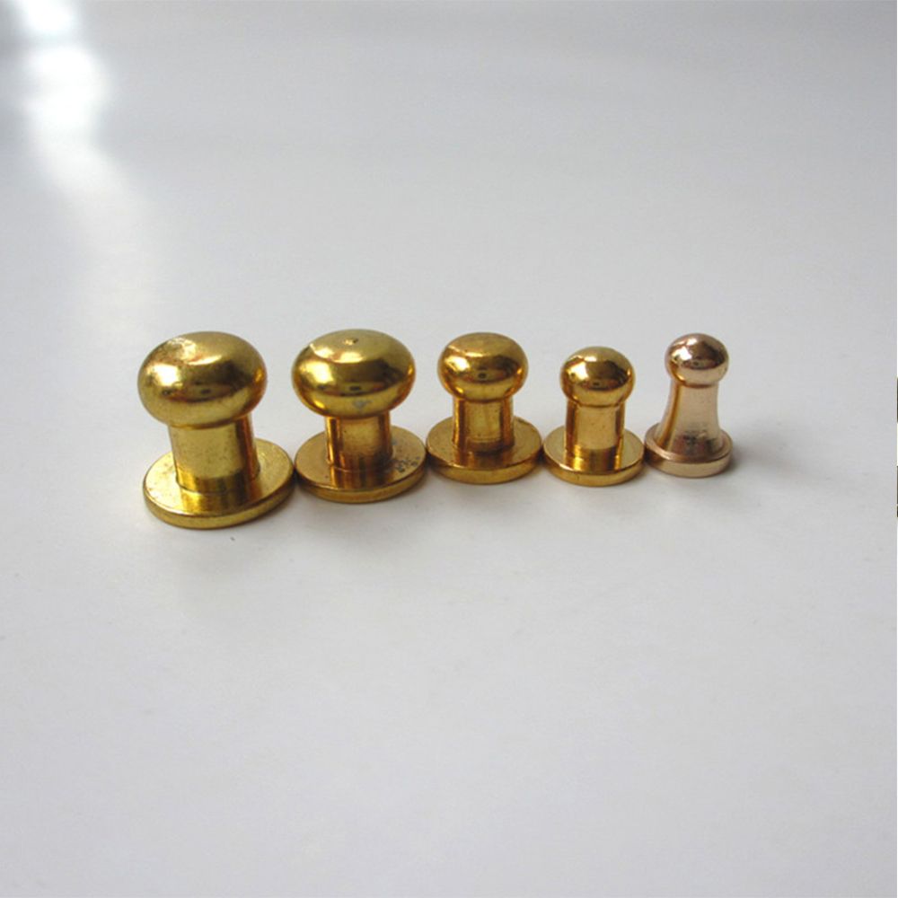10pcs DIY Brass Nail Hat Bag Leather Craft Clothes/Bag/Shoes Monk Head Screws Garment Rivets