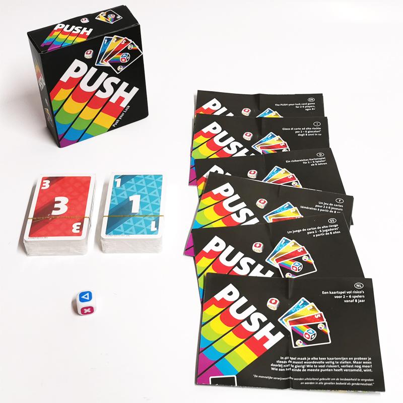 Push Card Game Strategy Board Game for Adults and Teens Family Fun for 2 To 6 Players Age 8 Years Up