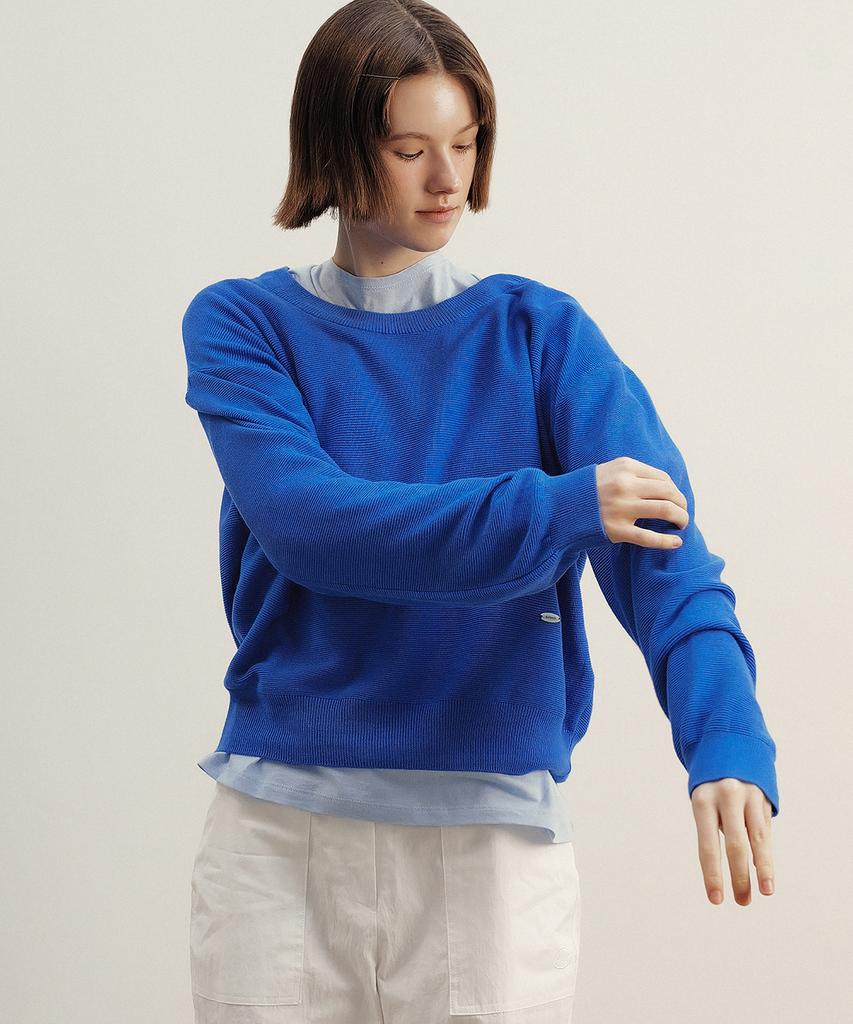 Annies Scoop U-Neck Knit (Blue)