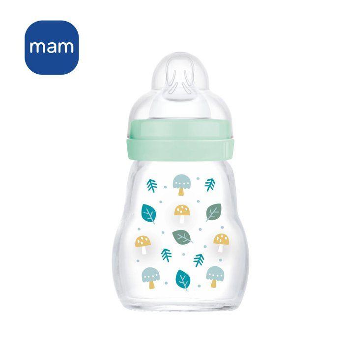 MAM Glazen Babyfles - 170 ml - Blauw - Speen Flow 1