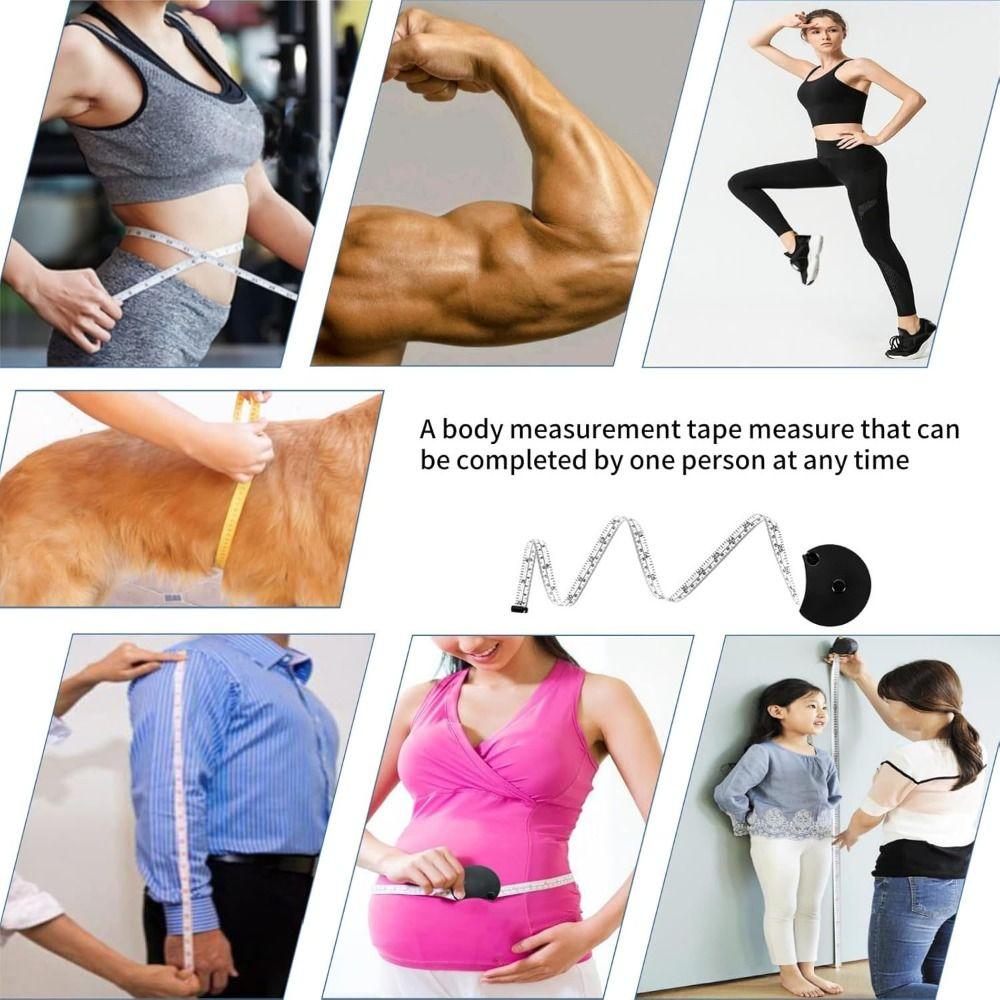 Retractable Window Reading Soft Tape Measure with Locking Pin Measurement Sewing Ruler