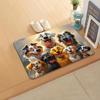 Ultra-Soft Flannel Dog Print Doormat – Non-Slip Fun Rug for Kitchen, Bathroom, Hallway, Office or Indoor/Outdoor Entry