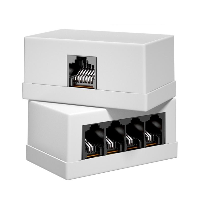 4-kierunkowy adapter RJ45 na RJ11 Konwerter sieciowy na telefoniczny do użytku domowego i biurowego dla czystej i niezawodnej komunikacji