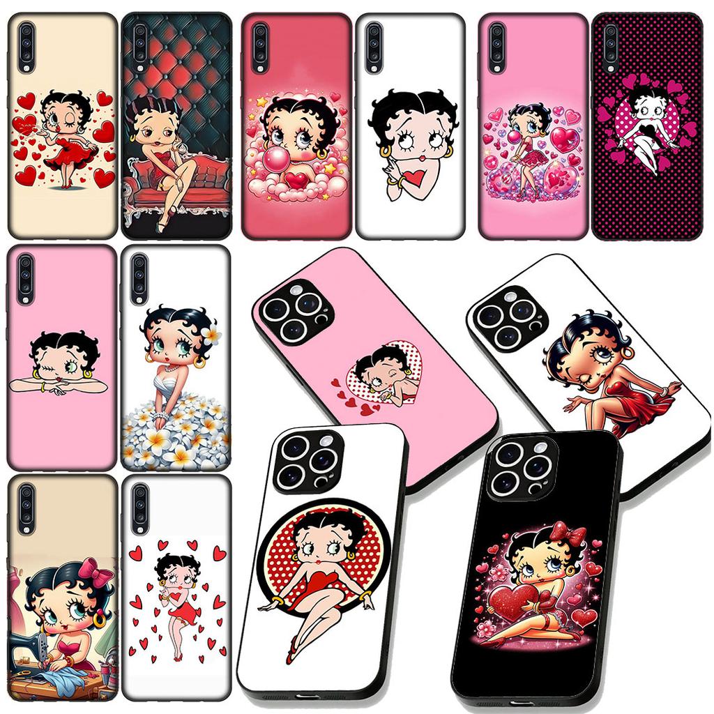 B-Bettys Cartoon B-Boops Anime Casing Cover for Samsung Galaxy Note 20 9 10 S8 S10 Lite S9 Plus A54 A53 A21S S10E A17 Phone Case