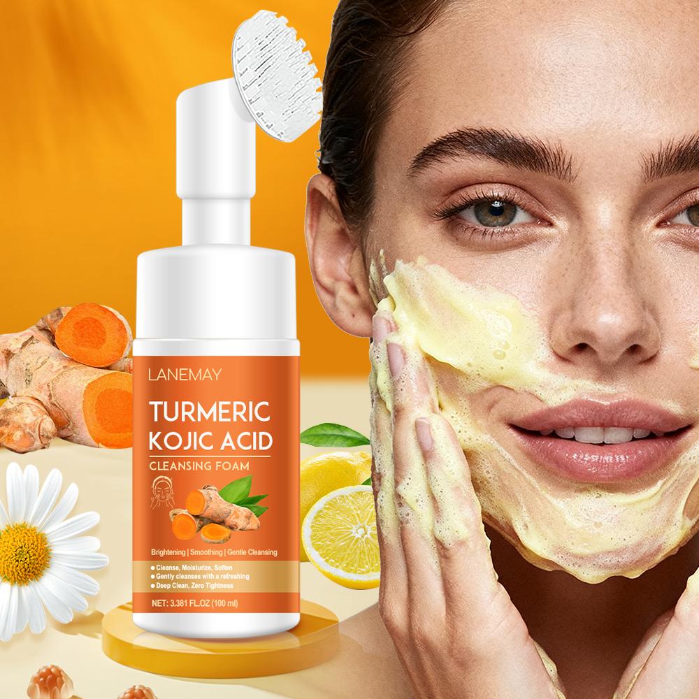 

Turmeric Kojic Acid Cleansing Foam-Moisturizing And Hydrating-Reduce Pigmentation-Suitable For All Skin Types, 100ml
