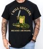 I Will Succeed Because I Am Insane Frog Crocodile Funny Unisex T-Shirt Gildan