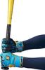 ZETT Baseball Batting GRAPHIC GRIP General Light Blue X Gold Size L Gloves, GLOVE, Ambidextrous, Use, (2282), (BG18523B)