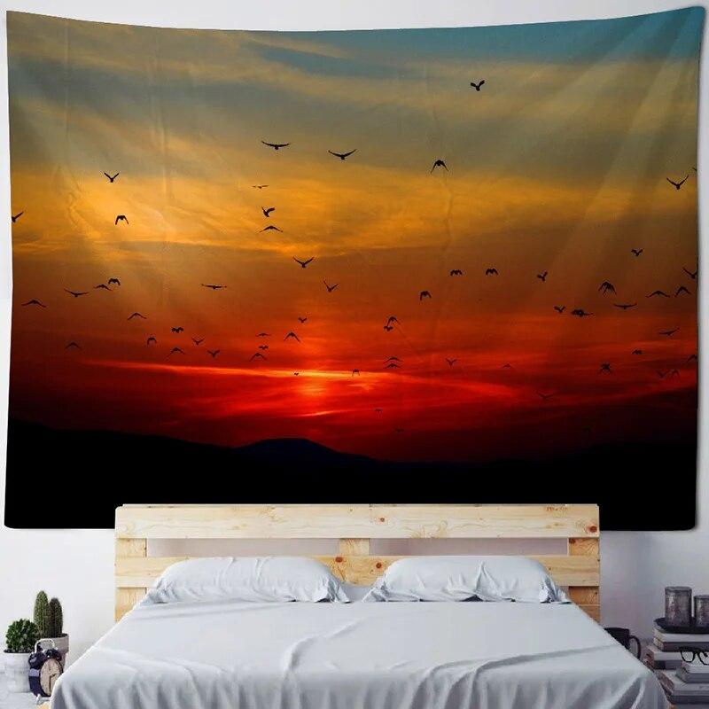 Large Tapestry Nature Landscape Forest Wall Hanging Room Decoration Bohemian Bedroom Living Room Wall Decoration