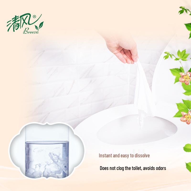 Qingfeng 4-Ply European Toilet Paper, 10 Rolls, 1000g, Bathroom Tissue Rolls
