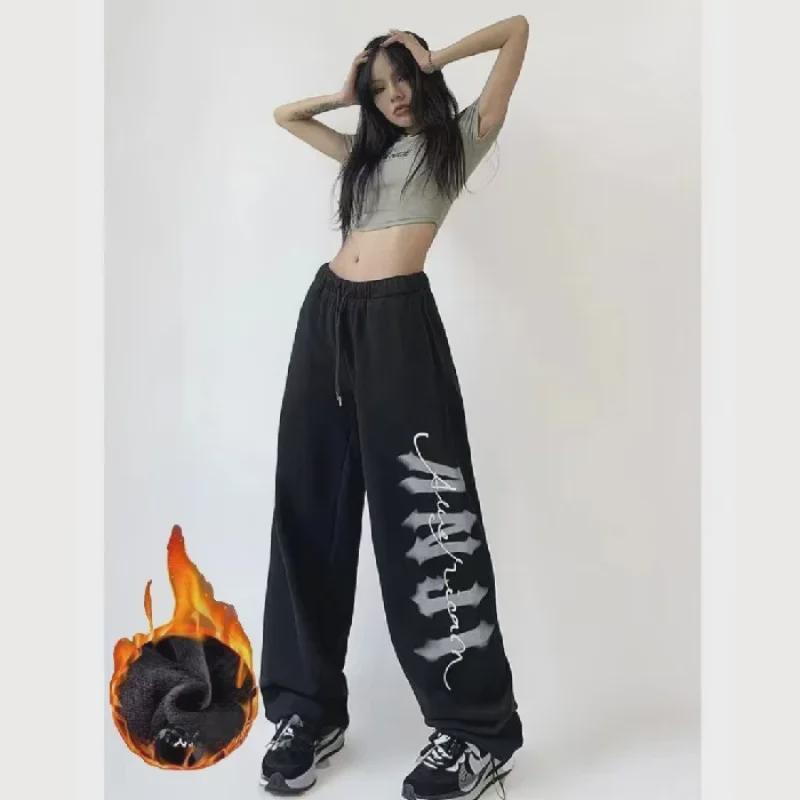 2022 Winter Fashion Hip Hop Printed Sweatpants - European & American Style