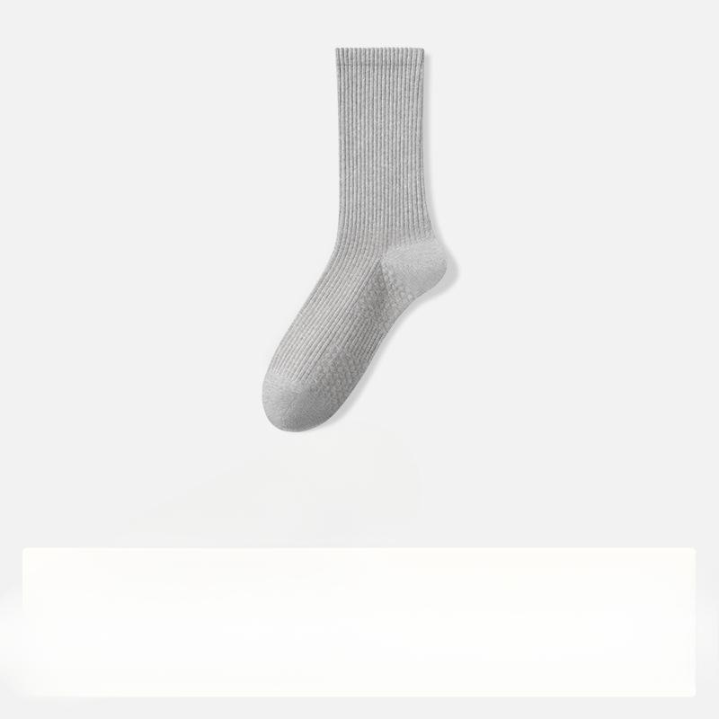 Men's Autumn and Winter Cotton Anti Bacterial Deodorant Breathable Sweat Absorbing Massage Bottom Socks