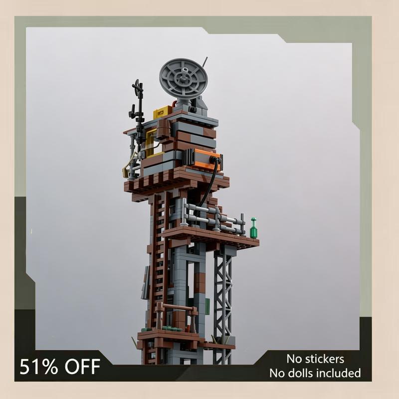697PCS Post Apocalyptic Shack Tower MOC Building Blocks Architecture DIY Assembly Creative Puzzle Toy Gift