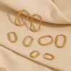 MamacitaSlay Classic Multi-Size U-Shape Hoops 18K Gold Plated Women's earrings Waterproof stainless steel women's jewelry