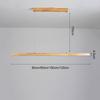 Chandelier , Wood Linear Pendant Light LED Lighting Fixture Wooden Chandelier Dining Room Ceiling Suspension Hanging Light Adjustable Island Lights