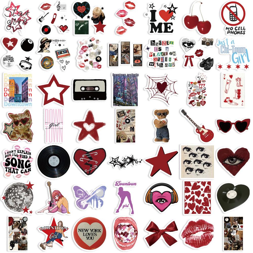 50pcs Downtown Y2K Millenarianism Cartoon Graffiti Stickers DIY Phone Guitar Laptop Suitcase Waterproof Sticker Kids Toy Gifts
