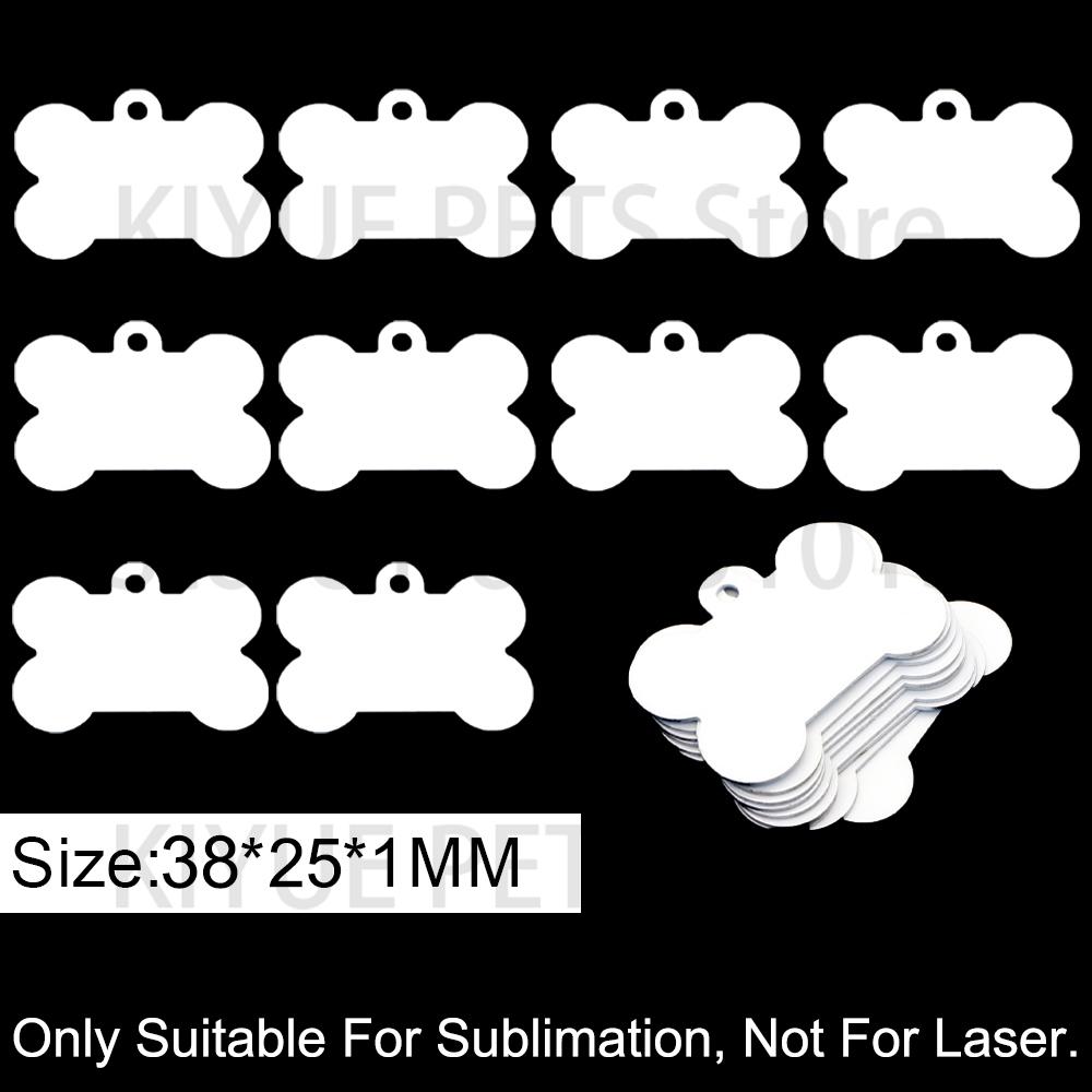 100Pcs Customize Sublimation Dog Tag Pet Aluminum Id Cat Accessories Address Tag For Dogs Heat Transfer Printing Blank Nameplate