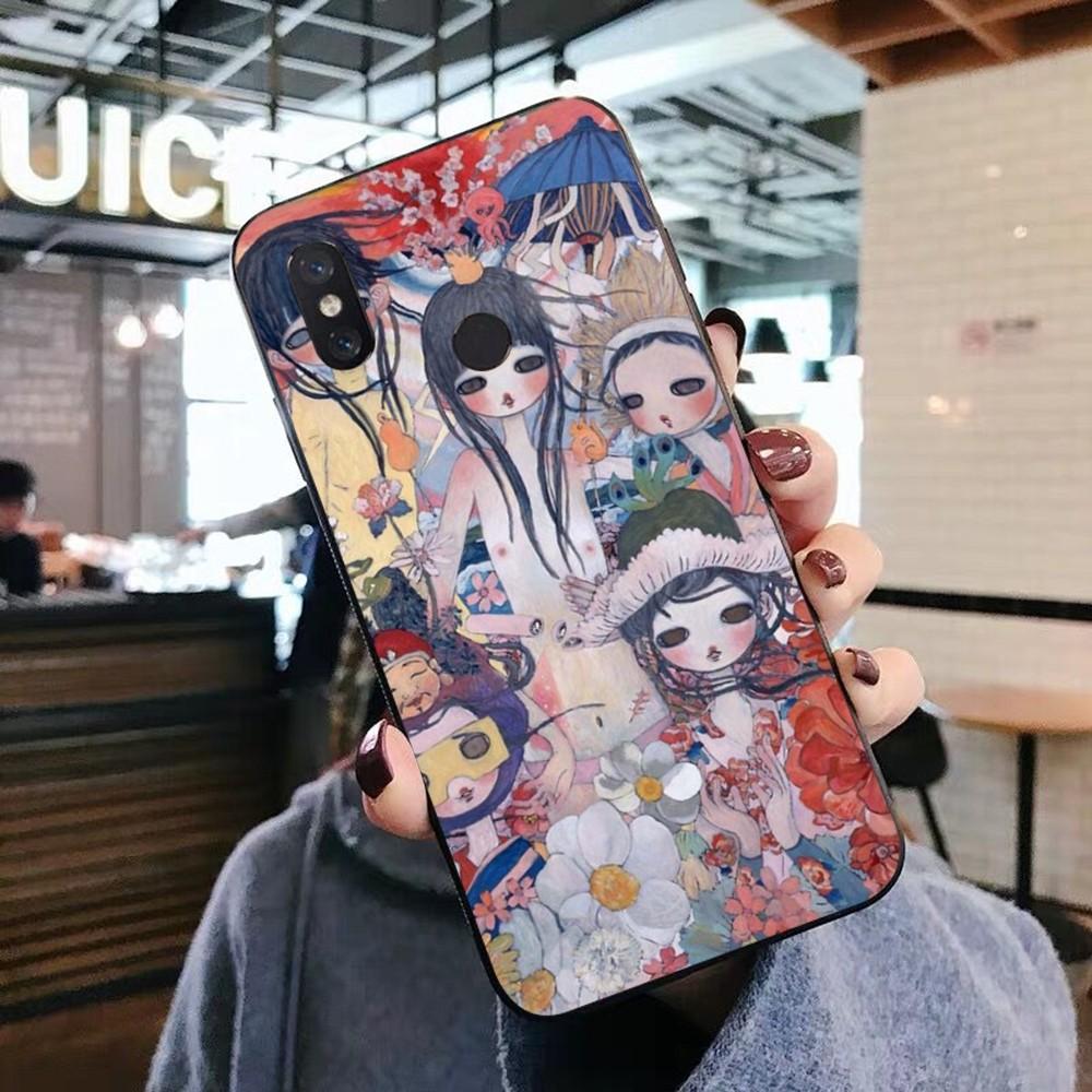 Aya Takano Phone Case For Xiaomi Mi 5X 8 9 10 11 12 Lite Pro 10T PocoX3pro PocoM3 Note 10 Pro Lite