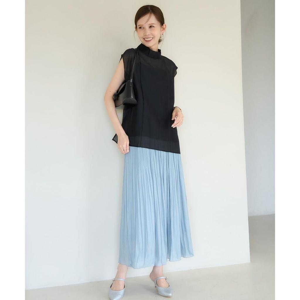 ROPE PICNIC Sheer Blouse with Black Women's Inner, (01)